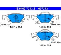 Pastiglie freno 13.0460-7343.2 ATE per JEEP GRAND CHEROKEE IV GRAND CHEROKEE VAN