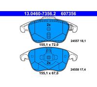 ATE 13.0460-7356.2 Kit pastiglie freno, Freno a disco per CITROËN,DS,OPEL,PEUGEO