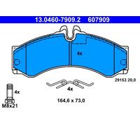 Set di pastiglie freno ATE 13.0460-7909.2, anteriore, posteriore
