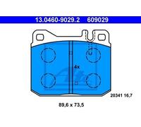 Set di pastiglie freno ATE 13.0460-9029.2, anteriore