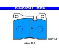 ATE 13.0460-9034.2 Kit pastiglie freno, Freno a disco per ALFA ROMEO