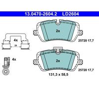 Set di pastiglie freno ATE 13.0470-2604.2, posteriore, Ceramica
