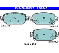 ATE 13.0470-2645.2 Kit pastiglie freno, Freno a disco per MAZDA