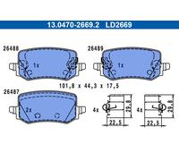ATE 13.0470-2669.2 Kit pastiglie freni