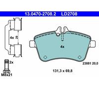 Set di pastiglie freno ATE 13.0470-2708.2, anteriore, Ceramica