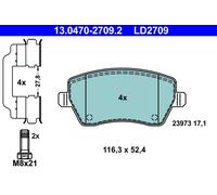 ATE 13.0470-2709.2 Kit pastiglie freno, Freno a disco per DACIA,LADA,MERCEDES-BE