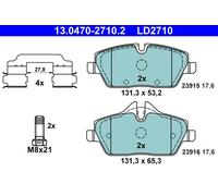 Set di pastiglie freno ATE 13.0470-2710.2, anteriore, Ceramica