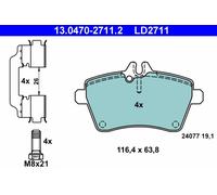 Set di pastiglie freno ATE 13.0470-2711.2, fronte