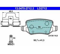 ATE 13.0470-2712.2 Kit pastiglie freno, Freno a disco per MERCEDES-BENZ