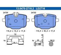 ATE 13.0470-2716.2 Set Pastiglia Freno, Freno a Disco per BMW