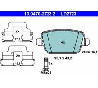 ATE 13.0470-2723.2 Kit pastiglie freno, Freno a disco per FORD