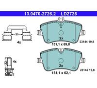 Set di pastiglie freno ATE 13.0470-2726.2, anteriore, Ceramica
