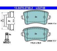 ATE 13.0470-2748.2 Kit pastiglie freno, Freno a disco per AUDI,VW