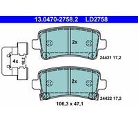 Pastiglie freno 13.0470-2758.2 ATE per OPEL INSIGNIA A INSIGNIA A Sports Tourer