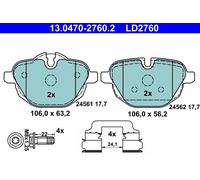 ATE 13.0470-2760.2 Kit pastiglie freno, Freno a disco per BMW,MINI