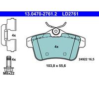 ATE 13.0470-2761.2 Kit pastiglie freno, Freno a disco per CITROËN,DS,PEUGEOT