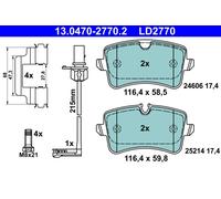 Set di pastiglie freno ATE 13.0470-2770.2, posteriore, Ceramica