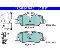 ATE 13.0470-2797.2 Kit pastiglie freno, Freno a disco per MINI
