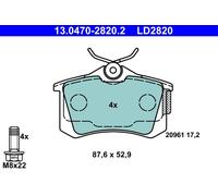 ATE 13.0470-2820.2 Kit pastiglie freno, Freno a disco per AUDI,CITROËN,PEUGEOT,S