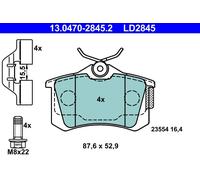 ATE 13.0470-2845.2 Kit pastiglie freno, Freno a disco per RENAULT