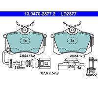 ATE 13.0470-2877.2 Kit pastiglie freno, Freno a disco per SEAT,VW
