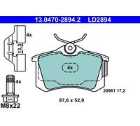Set di pastiglie freno ATE 13.0470-2894.2, posteriore, Ceramica