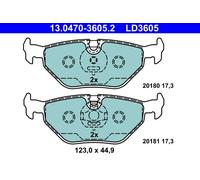 ATE 13.0470-3605.2 Kit pastiglie freno, Freno a disco per BMW,MG,ROVER,SAAB