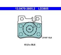 ATE 13.0470-3805.2 Kit pastiglie freno, Freno a disco per MERCEDES-BENZ