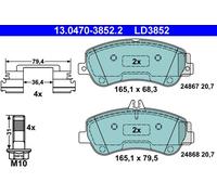 ATE 13.0470-3852.2 Kit pastiglie freno, Freno a disco per MERCEDES-BENZ