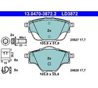 ATE 13.0470-3872.2 Kit pastiglie freno, Freno a disco per CITROËN,DS,OPEL,PEUGEO