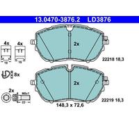 ATE 13.0470-3876.2 Kit pastiglie freno, Freno a disco per CITROËN,DS,OPEL,PEUGEO