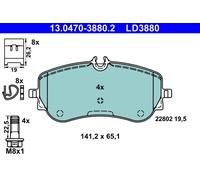 Set di pastiglie freno ATE 13.0470-3880.2, posteriore, Ceramica
