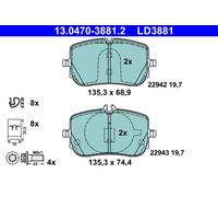 ATE 13.0470-3881.2 Kit pastiglie freno a disco MERCEDES-BENZ
