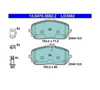 Kit pastiglie freno, Freno a disco ATE Ceramic 13.0470-3882.2