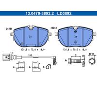 Set di pastiglie freno ATE 13.0470-3892.2, ceramica