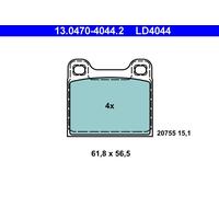 ATE 13.0470-4044.2 Kit pastiglie freno, Freno a disco per VOLVO