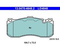 ATE 13.0470-4848.2 Kit pastiglie freno, Freno a disco per BMW