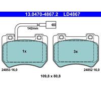 Pastiglie freno 13.0470-4867.2 ATE per ALFA ROMEO SPIDER 159 159 Sportwagon