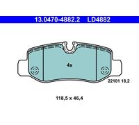 ATE 13.0470-4882.2 Kit pastiglie freno, Freno a disco per MERCEDES-BENZ