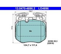 ATE 13.0470-4896.2 Kit pastiglie freno, Freno a disco per BMW