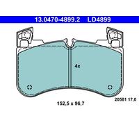 ATE 13.0470-4899.2 Kit pastiglie freno, Freno a disco per LAND ROVER