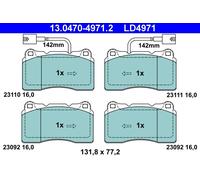 ATE 13.0470-4971.2 Kit pastiglie freno, Freno a disco per ALFA ROMEO,LANCIA