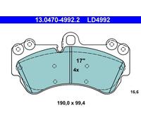 ATE 13.0470-4992.2 Kit pastiglie freno, Freno a disco per PORSCHE,VW