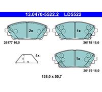 ATE 13.0470-5522.2 Kit pastiglie freno a disco MAZDA