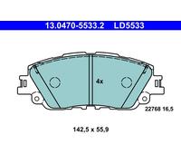 ATE 13.0470-5533.2 Kit pastiglie freno, Freno a disco per LEXUS,TOYOTA