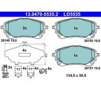 ATE 13.0470-5535.2 Kit pastiglie freno, Freno a disco per TOYOTA
