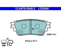ATE 13.0470-5540.2 Kit pastiglie freno, Freno a disco per MITSUBISHI