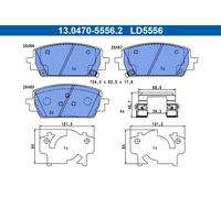 ATE Kit pastiglie freni 13.0470-5556.2 per Kia Sorento IV 1.6 2020- e Hyundai Santa Fé IV