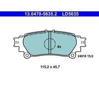 Pastiglie freno 13.0470-5635.2 ATE per LEXUS TOYOTA