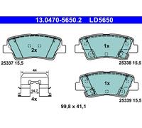 ATE 13.0470-5650.2 Kit pastiglie freno, Freno a disco per HYUNDAI,KIA,SSANGYONG